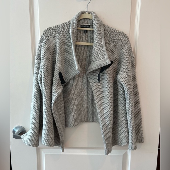 Eileen Fisher Darkpearl Supersoft Yak Merino Wool Honeycomb Sweater - Picture 3 of 16